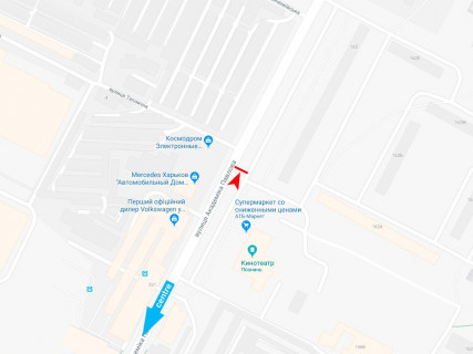 Билборд A в Харькове, 3x6  Павлова вул., 162, (1), Соллі-Плюс, з центру схема
