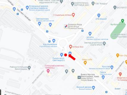 Billboard B in Kyiv, 3x6  Svobodi av., 31/7 - Svitlic'kogo st. scheme