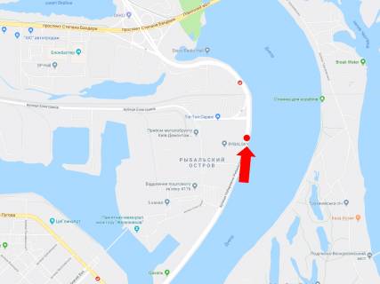 Призма A в Киеве, 3x6  Набережно-Рибальська вул., 850м до Подільсько-Воскресенського мосту, навпроти клубу "5-й елемент", в бік Північного мосту (кол. Московський) - 376774 схема