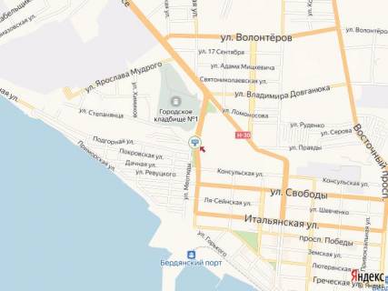 Білборд, Бігборд (Борд)  B у Бердянську Западный пр., напротив памятника воинам-афганцам схема