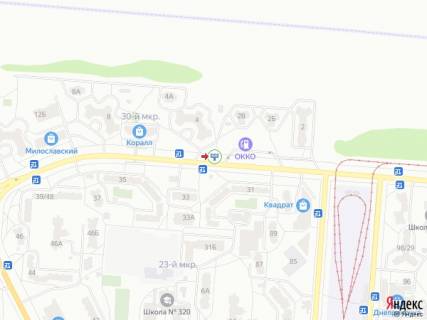 Билборд B в Киеве Милославська вул., 2А, в сторону Бальзака вул. схема