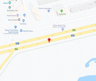 Билборд B в Киеве Бажана пр., 5, в центр схема