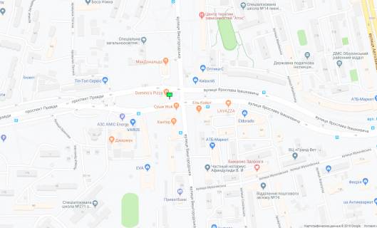Prismatron, Prism B in Kyiv Pravdi av. - Visgorods'ka st. - 197040 scheme