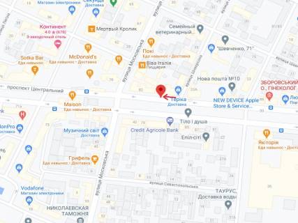 Ситилайт A в Николаеве Центральний просп. (Леніна просп.)., 82А схема