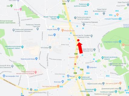 Scrolller, Scroll A in Lviv, 2.3x3.14  Cornovola av. - Det'ka st., 200 m. Do TRC "Forum Lviv", z centru - 470947 scheme