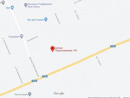 Billboard B in Route, 3x6  Першотравнева вул., 195, центральний ринок scheme