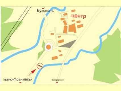 Билборд A в Надворной с. Назавизів, траса Івано-Франківськ - Надвірна схема