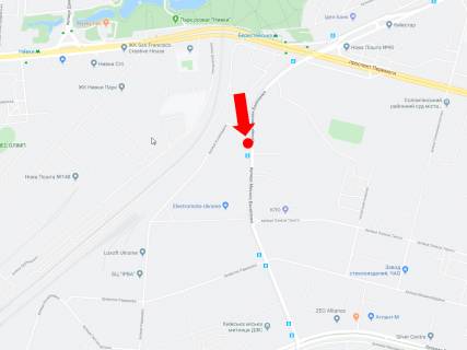 Билборд A в Киеве Василенко вул., 2 - вул. Козелецька, в сторону Вацлава Гавела бульвар (Івана Лепсе бульвар) схема