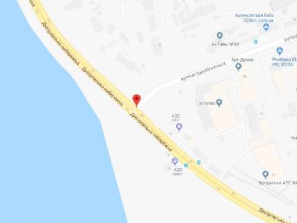 Скроллер A в Киеве Дніпровська Набережна - Здолбунівська вул. - 380133 схема