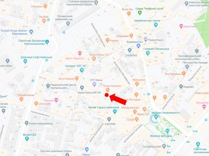 Ситилайт B в Киеве, 1.8x1.2  Софіївська вул., 8а, в сторону вул. Володимирська схема