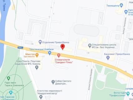 Видеоборд A у Ковелі Незалежності вул., 140, аптека "Волиньфарм", прайс за ролик 10 сек 1 вихід/5 хвилин, на двосторонньому екрані, від 144 виходів на день. Розрахунок для інших параметрів трансляції уточнюйте у менеджера. - 301385 схема