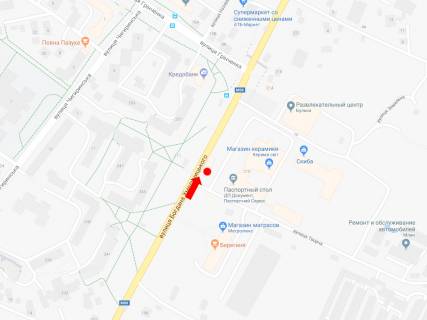 Ситилайт A в Львове, 1.8x1.2  Хмельницького вул., 212 (зупинка "Скейт-парк"), з центру схема