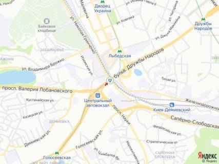 Скролер, Скрол A у Києві Миколи Міхновського бульвар (Дружби Народів бульвар). - Грінченка вул. - 294537 схема