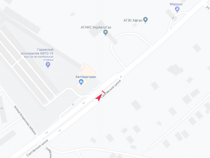 Билборд B в Харькове, 3x6  Салтівське шосе, 161б, з центру схема
