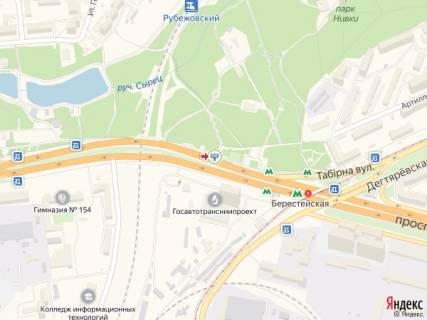 Билборд B в Киеве просп. Берестейський (Перемоги)., 57, ст.м. "Берестейська", в центр схема