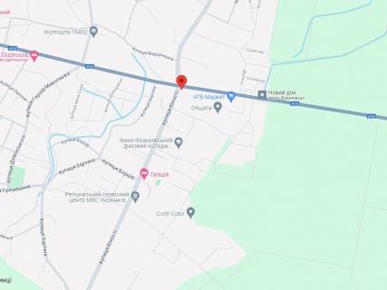 Билборд A в Никитинцах, 3x6  Тисменицька вул. - Юності вул. схема