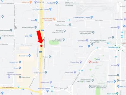 Призма A в Киеве, 3x6  Богатирська вул, 22-А, роздільник, навпроти супермаркетів "Епіцентр", "Сільпо", в сторону ст.м. Почайна (колишня Петрівка) - 197091 схема
