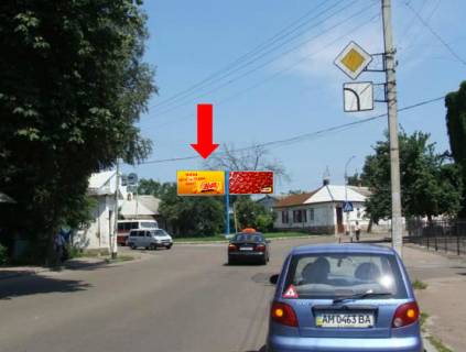 Билборд  в Житомире, 3x6  Хлібна вул. / Дмитрівська вул., біля музею Корольова, ліва фото 1