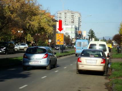 Сiтiлайт  у Ужгороді, 1.8x1.2  Свободи пр., 28, роздільник, центр обслуговування МТС, в бік Хмельницкого пл. Фото 1