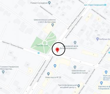 Prismatron, Prism A in Dnipro (Dnipropetrovsk), 6х3  Vst. Mihajla Grusevs'kogo - prosp. Pilipa Orlika - 290555 scheme