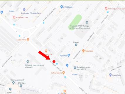 Билборд B в Киеве, 3x6  просп. Європейського Союзу (Правди), 8/28 - вул. Межова, в бік пр. Правди схема