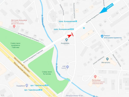 Призма A в Харькове, 3x6  Павлова вул., 20б - Конюшенний пров., з центру - 667099 схема