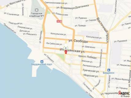 Ситилайт A в Бердянске Труда пр. - Итальянская ул., 55, напротив схема