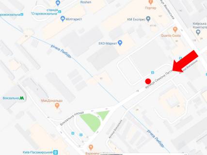 Ситилайт A в Киеве, 1.8x1.2  Петлюри вул., 32, біля автостанції "Київ", в сторону McDonald's, Центрального ж / д вокзалу схема
