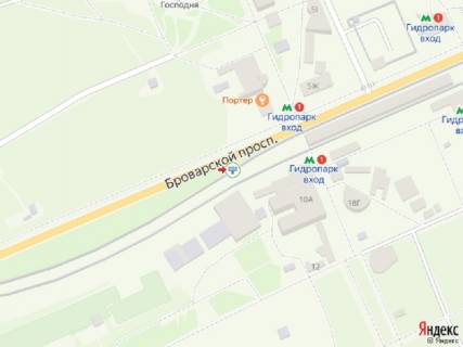 Video Billboard A in Kyiv Brovars'kij av., 3, st.m. "Gidropark", z centru, prajs za translaciu rolika 10 sek 1vihid/90 sek, z 0:00 do 23:59 - 322625 scheme
