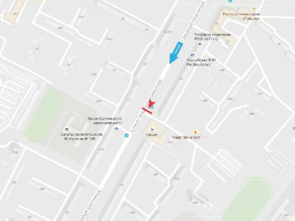 Билборд B в Харькове, 3x6  Гвардійців-Широнінців вул., 44, (1), в центр схема