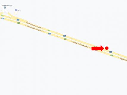 Билборд B в Киеве, 3x6  Траса Київ-Бориспіль, поворот на Бортничі, в сторону аеропорту "Бориспіль", гіпермаркету "Фоззі" схема