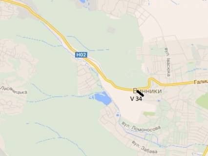 Білборд, Бігборд (Борд)  B у Львові, 3x6  Траса Львів-Тернопіль, с. Винники, в'їзд до Львова схема