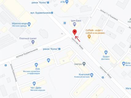 Ситилайт A в Николаеве Миру пр. - Будівельників вул. схема