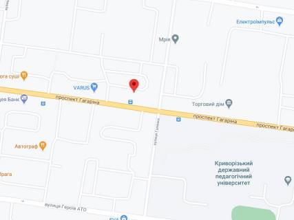 Видеоборд A в Кривом Роге Гагаріна пр., 51, аптека "Мед Сервіс", №Дн074, прайс за ролик 10 сек 1 вихід/5 хвилин, з 8:00-22:00. Розрахунок для інших параметрів трансляції уточнюйте у менеджера. - 301407 схема