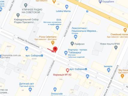 Сітіскролл B у Миколаєві Соборна вул. (Радянська) ., 3А - Марка Кропивницького вул. (Потьомкінська)  схема