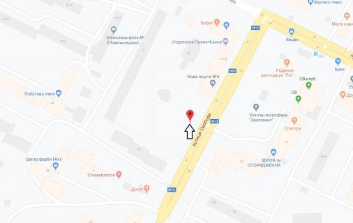 Білборд, Бігборд (Борд)  B у Хмельницькому, 3х6  вул. Свободи, ( біля СВ) схема