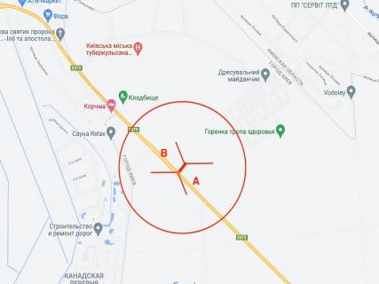 Билборд A в Киеве, 3x6  Гостомельське шосе, в сторону м. Гостомель схема