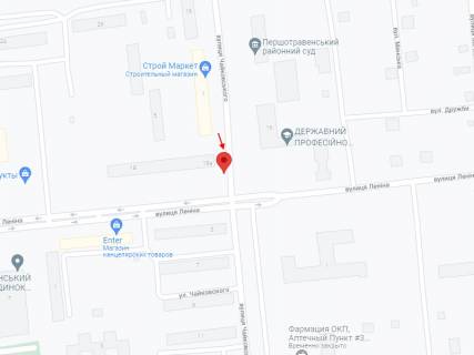 Білборд, Бігборд (Борд)  A у Першотравенську, 6х3  смт Першотравенськ, вул. Чайковського поблизу житлового будинку 18 ( вул. Шахтарської Слави ) схема