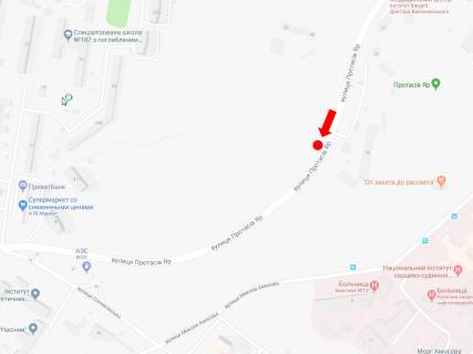 Билборд A в Киеве, 2.3x3.14  Протасов Яр вул., 39, в сторону вул. Солом'янської схема