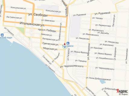 Билборд A в Бердянске Восточный пр., 220 - Морская ул. схема