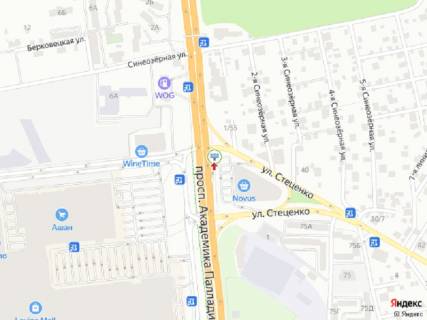 Видеоборд A в Киеве Палладіна пр. - Стеценко вул., ТРЦ "Lavina Mall", супермаркети Novus, Ашан, в сторону Пуща Водиця, прайс за трансляцію ролика 10 сек 1вихід/90 сек, з 0:00 до 23:59 - 394961 схема