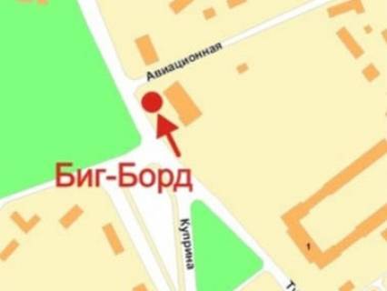 Билборд A в Кривом Роге, 3x6  Купріна вул., 116б, авіаколедж, у бік Кіровоградського шосе схема