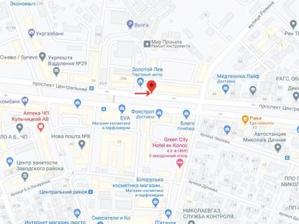 Ситилайт B в Николаеве Центральний просп. (Леніна просп.)., 32 - Рюміна вул., третій схема