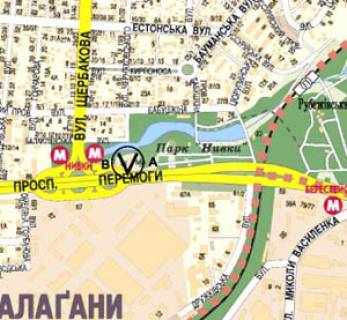 Билборд B в Киеве просп. Берестейський (Перемоги)., Боулінг клуб схема