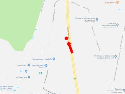 Билборд  в Киеве, 3x6  Столичне шосе - провул. Охотський, в бік пр. Науки, центру схема