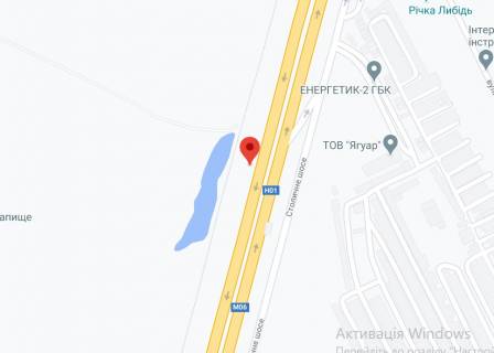 Билборд B в Киеве Столичное шоссе, ЭНЕРГЕТИК-2 ГСК, напротив, 1100 м до ст.м. "Выдубичи" схема