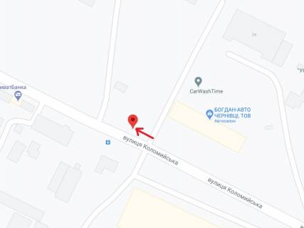 Билборд A в Черновцах Коломыйская ул., 2Г, напротив остановки схема