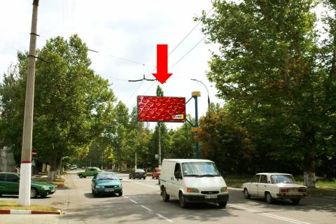 Билборд  в Херсоне, 3x6  Кулика вул. / Тираспольська вул., біля АЗС "Лукойл" (флажок) фото 1