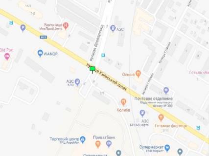 Призма A в Борисполе Київський шлях вул., 2/8, в'їзд в Бориспіль, Аеромолл, світлофор, права - 334575 схема