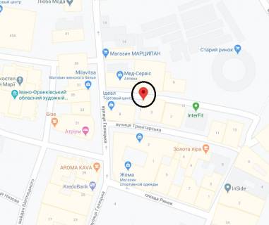 Билборд A в Ивано-Франковске, 3х6  Станіславська - Галицька нижній   центр схема